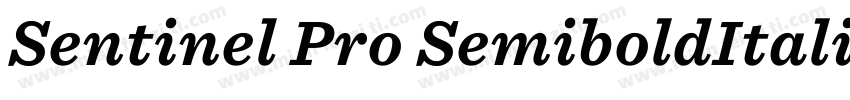 Sentinel Pro SemiboldItalic字体转换